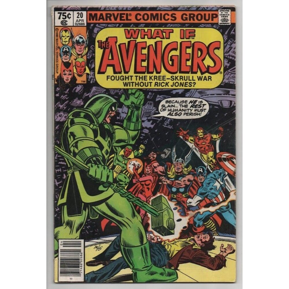 What If 20 Newsstand Marvel Comics 1980 VG- 3.5 Avengers Kree-Skrull War